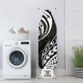 thumbnail image 3 of FKELYI Black Polynesian Flower Print Polyester Ironing Board Cover with Hook and Loop Fastener Straps Iron Padding Covers with Cozy Nose Pocket Home Accessories for Home Laundry, S, 3 of 5