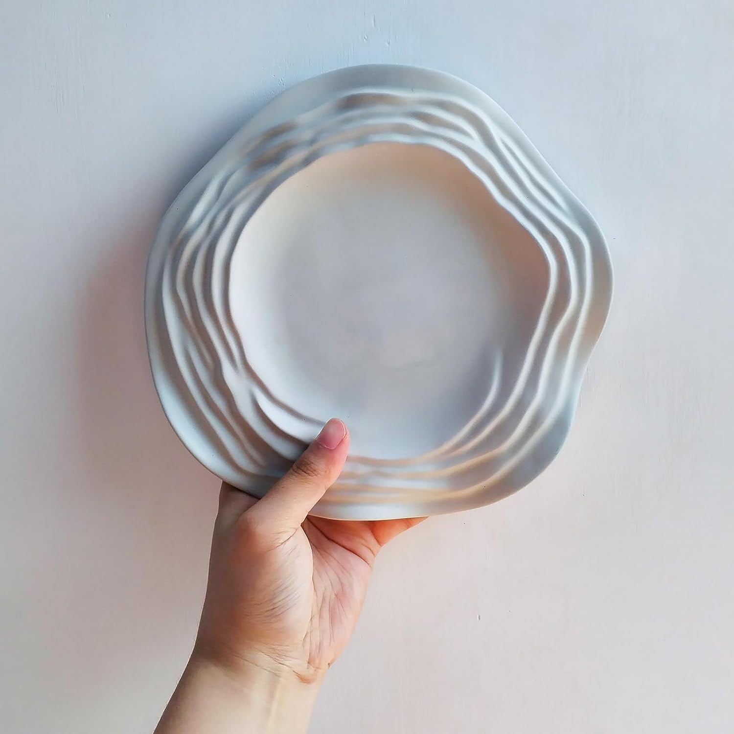 ABCISI Irregular Tray Silicone Molds, Wave Flower Tray Resin Concrete Mold, 3D Unique Ocean Wave Shape Storage Container Mold for Epoxy Casting Cement Jewelry Candle Holder Soap Dish Plates DIY Craft