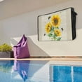 thumbnail image 6 of Outdoor TV Cover 70 to 75 Inches, Farmhouse Floral Sunflowers Bee Vintage Linen Background Waterproof TV Cover with Remote Control Pocket, Flat Screen TV Cover Protector for Outside TV, 6 of 6