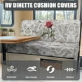 thumbnail image 4 of XYZCANDO Beautiful Rose Print Rv Dinette Cushion Covers,Stretchable Cushion Cover,RV Cushion Slipcover,Easy Installation,2 Backrest Covers and 2 Bench Covers Cute Designed for Ladies(Light Gray), 4 of 6