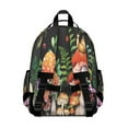 thumbnail image 3 of Red Mushroom Snail Black Pattern Backpack for School,Cute School Bag,Schoolbag with Adjustable Shoulder Straps & Padded Back,15.25"x11.5"x5.25", 3 of 5
