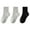 Gray, variant on WREESH Boys Girls Athletic 3 Pair Cotton Stockings, Above-Ankle Solid Color Sports Socks With Sweat Absorbing and Odor Proof White