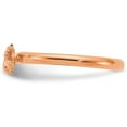 thumbnail image 3 of Solid Sterling Silver Stackable Expressions Rose Gold-plated Bee Ring - Ring Size 7.0, 3 of 8