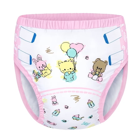 Littleforbig Soft Silky Underwear Comfortable Washable Reusable Waterproof Adult Training Pants - Baby Cuties S