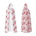 thumbnail image 7 of Jiibva Halloween Bloody Cape Horror Blood Stain Costume Cloak Vampire Zombie White 130x110cm, 7 of 7