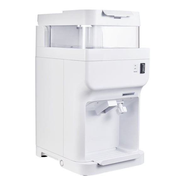 Commercial Electric Ice Shaver Crusher 350W 1500RPM 220lbs Per Hour Snow Cone Maker with 8L Ice Cube Box Tabletop Shaved Ice Machine for Home Bar Party Event Commercial Use White