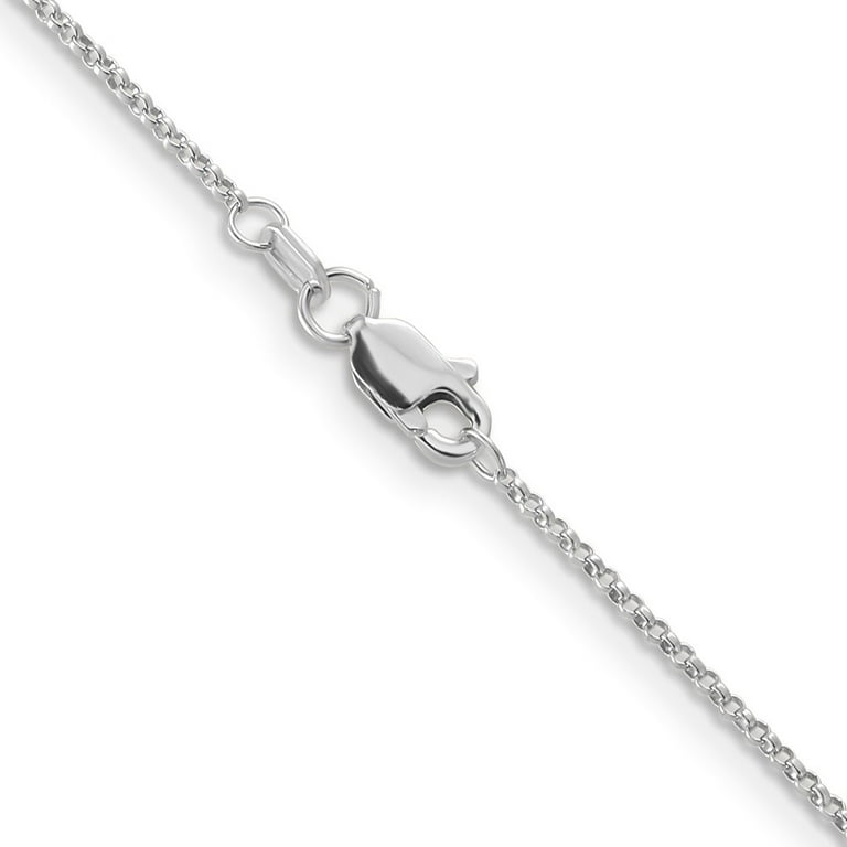 14k White Gold 1.15mm Rolo Cable Pendant Chain - Various Lengths 14k White Gold 1.15mm Rolo Cable Pendant Chain - Various Lengths
