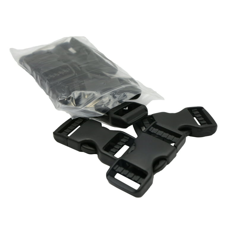 Strapworks 1 inch Plastic Quick Release Buckles for Straps, 25 Pack 