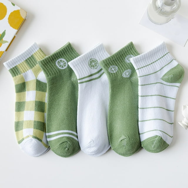 Multicolor Socks 5 Pairs Print Socks for Women Men Girls Series Print Colorful Pattern Novelty Cute Unisex Socks