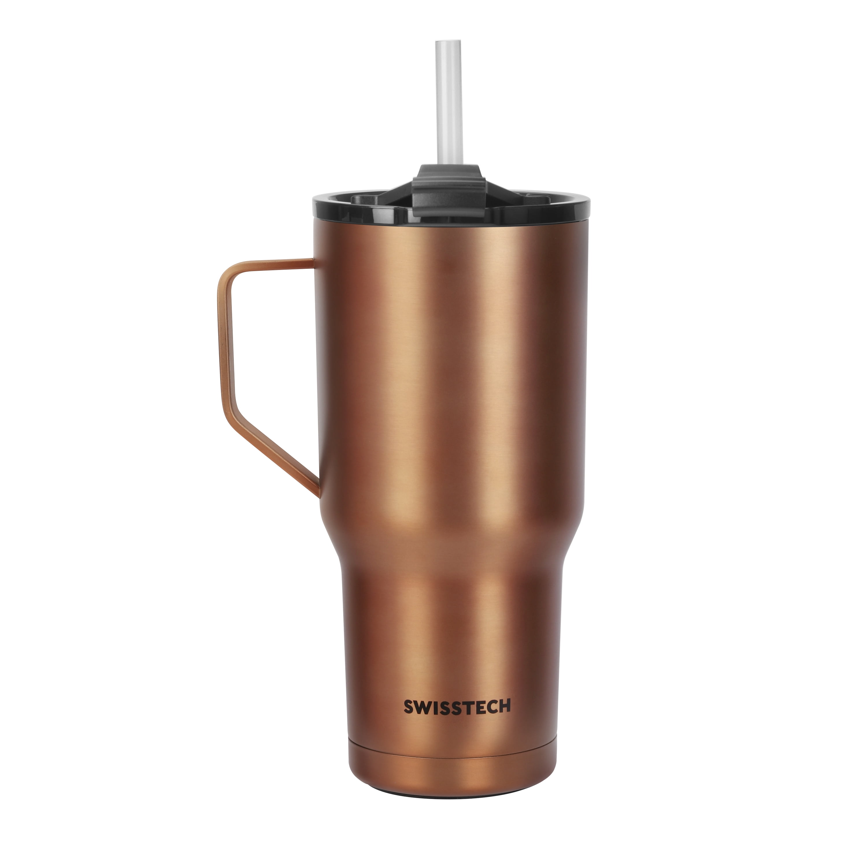 Swiss Tech Becher Bronze 30oz Water Bottle with Handle, Triple