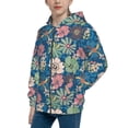 thumbnail image 2 of Picia Colorful Flowers for Boys Fashion Full-zip Hoodies & Sweatshirts with Kangaroo Pocket,Zip-up Hooded Sweatshirt for Kid, Moisture Wicking & Breathable-Medium, 2 of 6