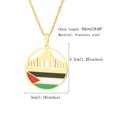 thumbnail image 3 of Necvior Al Aqsa Mosque and PLES Map Necklace Pendant Choker Couple Clavicle Chain, 3 of 12