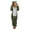 Green, variant on Honeeladyy Sales New Women's Long Sleeve Hooded Jumpsuit Pajamas Casual Winter Warm Rompe Sleepwear