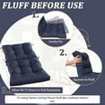 thumbnail image 5 of Kimunuk Outdoor Chair Cushions Set of 2, 42 x 21 x 5 in Non Slip Porch Swing Cushion Seat Back Cushions with Ties for Indoor Patio Rocking Chair, Navy Blue, 5 of 8
