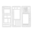 thumbnail image 2 of Handmade Flexible Record Template, 3-Pack Reusable Templates Planner Stencils for Dot Grid Journals, Stencils Drafting Tools, for Journaling, Checklists, Boxes, Lines & Daily Planning, 2 of 9