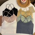 thumbnail image 3 of Cross Over Vest Womens Ice Silk Top Spring Fashion High Stretch Fabric Inner Suspenders Regular Length For Daily Wear, 3 of 7