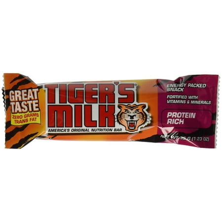 Tiger's Milk Nutrition Bar, 6g Protein, 24 Ct