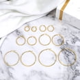 thumbnail image 3 of Juego de 6 Aros Clásicos y Elegantes JeenMata para Mujer Chapados en Oro Amarillo, 3 of 5