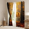 thumbnail image 3 of Manfei Safari Deer Black Out Curtains for Boys Girls,Autumn Fall Tree Leaves Curtains Pack of 2 (42x63 Each),Jungle Woodland Animal Bedroom Curtains,Lightweight Room Decor, 3 of 6