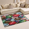 thumbnail image 2 of Cartoon Beer Bottle Caps Area Rugs Colorful Large Non-Slip Floor Matative Carpets Doormat for Kitchen Living Dining Dorm Playing Room Bedroom 60 x 39inch Home Decor, 2 of 7