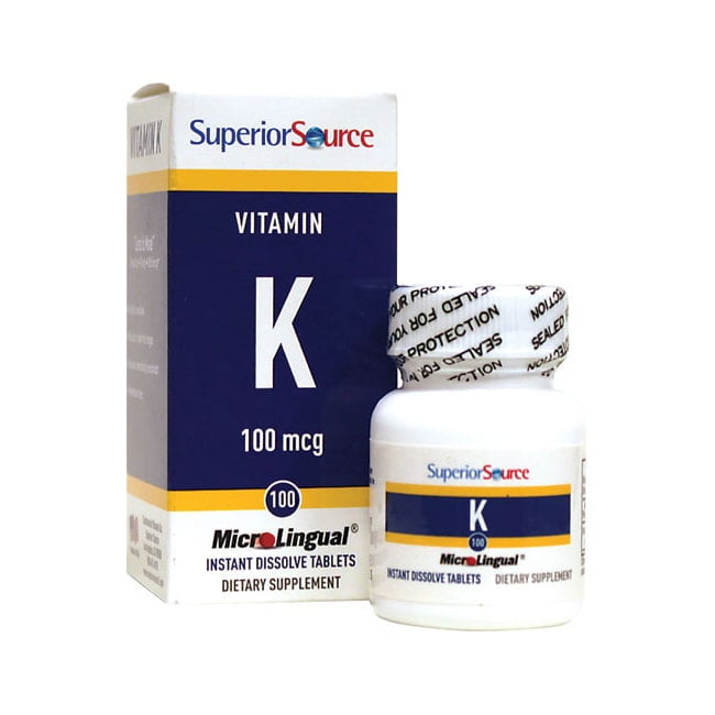 Superior Source - Vitamin K Instant Dissolve 100 mcg. - 100 Tablets
