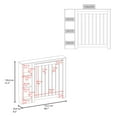 thumbnail image 5 of Radiator Cover Cabinet Joseph with Slatted Frame and 3 Shelves, Decorative Heater Cover, Modern Furniture Accent, 5 of 13