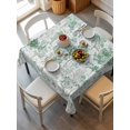 thumbnail image 6 of Green Botanical Table Cloth, Watercolor Spring Floral Summer Waterproof Tablecloth for Square Tables, Reusable Washable Fabric Table Cover for Restaurant Kitchen Dining Tables 60"x60", 6 of 6