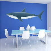 Colorful Shark Wall Decal - Wall Sticker, Vinyl Wall Art, Home Decor, Wall Mural - SD3021 - 16x5