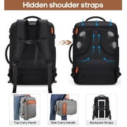 UKEIN Travel Backpack for Men & Women Carry On Backpack Flight Approved Expandable 42L Waterproof Anti-Theft Personal Item Backpack with Packing Cubes and Shoe Pocket