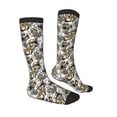 thumbnail image 3 of Picia Women Crew Soft Moisture-wicking Socks Tulips Flowers Pattern Design Cotton Socks, One Size fit All, 3 of 9