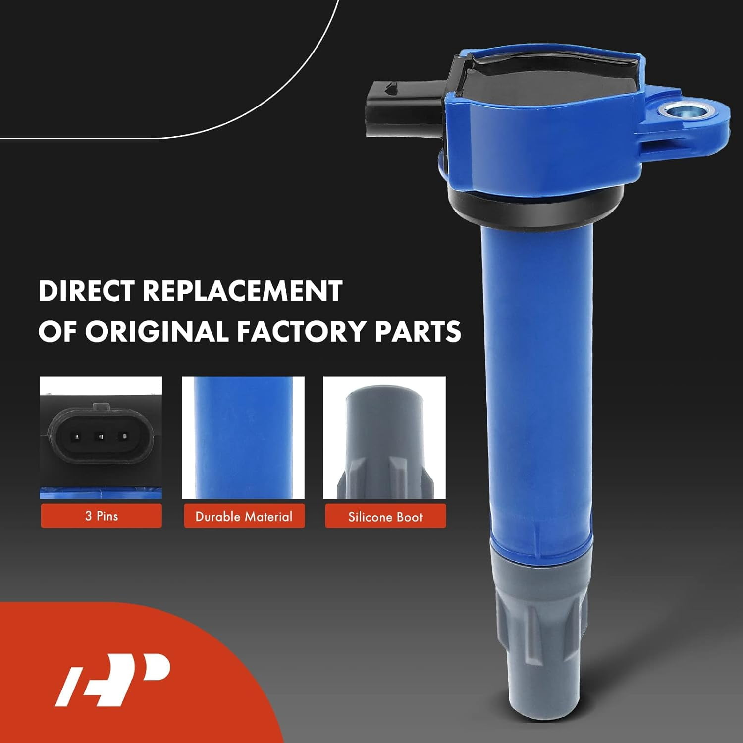 A-Premium Set of 6 (Blue) Ignition Coil Pack Iridium Spark Plug Compatible with Chrysler 300 2006-2010, Sebring 2006-2010, Town & Country 2008-2010 & Dodge Avenger 2008-2010