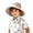 Khaki, variant on Krdevn Cartoon Dinosaur Print Kids Wide Brim Sun Hat Adjustable Chin Strap Beach Cap for Toddler Boys Girls
