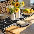 thumbnail image 4 of Chef Gnomes Round 15 Inch Placemats Set of 2, Black White Plaid Dessert Maker Cake HeatResistant Non Slip Place Mats for Dining Table, Wipeable Braided Kitchen Table Mats for Housewarming, 4 of 9