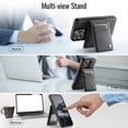 thumbnail image 3 of ELEHOLD Case for iPhone 16 Pro, Magnetic Wallet RFID Blocking Case,Leather Flip Cover with Card Holder,Black, 3 of 11