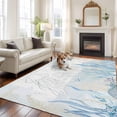 thumbnail image 3 of Blue Seahorse Coastal Area Rug 5x8 Washable Rug Non Slip Summer Beach Nautical Ocean Coral Large Area Rug Soft Stainresistant Indoor Floor Carpet for Living Room Bedroom Home Office Dining Room, 3 of 8