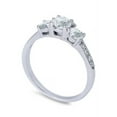 thumbnail image 2 of Pompeii 1/2ct Three Stone Round Diamond Engagement Ring 14K White Gold (H,I2-I3), 2 of 5