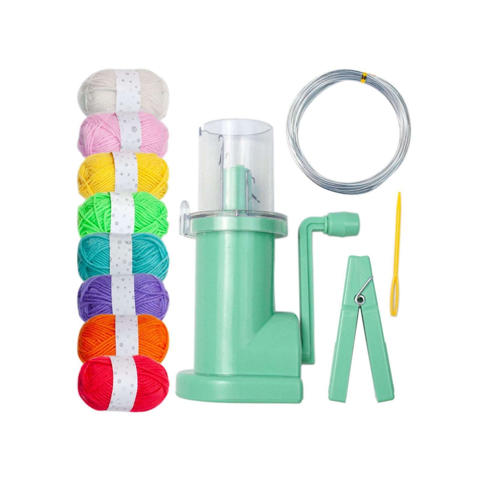 FVDPWYE Hand Knitting Machine Colorful Yarn Weaving Thread Household Weaver Cord Knitter 8 Colors Yarn Set