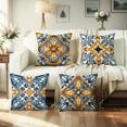 thumbnail image 2 of Decorative Pillow Covers 16x16 Inch Blue Outdoor Fall Throw Pillow Covers Set of 4 Modern Linen Boho Pillow Cases for Couch Bedroom Sofa Car Living Room Bed Farmhouse Patio Furniture, 2 of 6