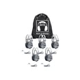 thumbnail image 2 of HamiltonBuhl Sack-O-Phones, 5 Écouteurs SC7V Deluxe avec Contrôle du Volume dans un Sac de Transport, 2 of 2