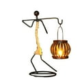 thumbnail image 1 of Inspired Tea Light Candle Holder with Metal Art Girl Figure, 1 of 10