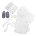 thumbnail image 3 of 1 Set of Newborn Photography Prop Lovely Small Bathrobe For Baby Toddlers Bath Towel Outfit Supple Coral Fleece Bath Towel For Baby Girl With Accessor, 3 of 4