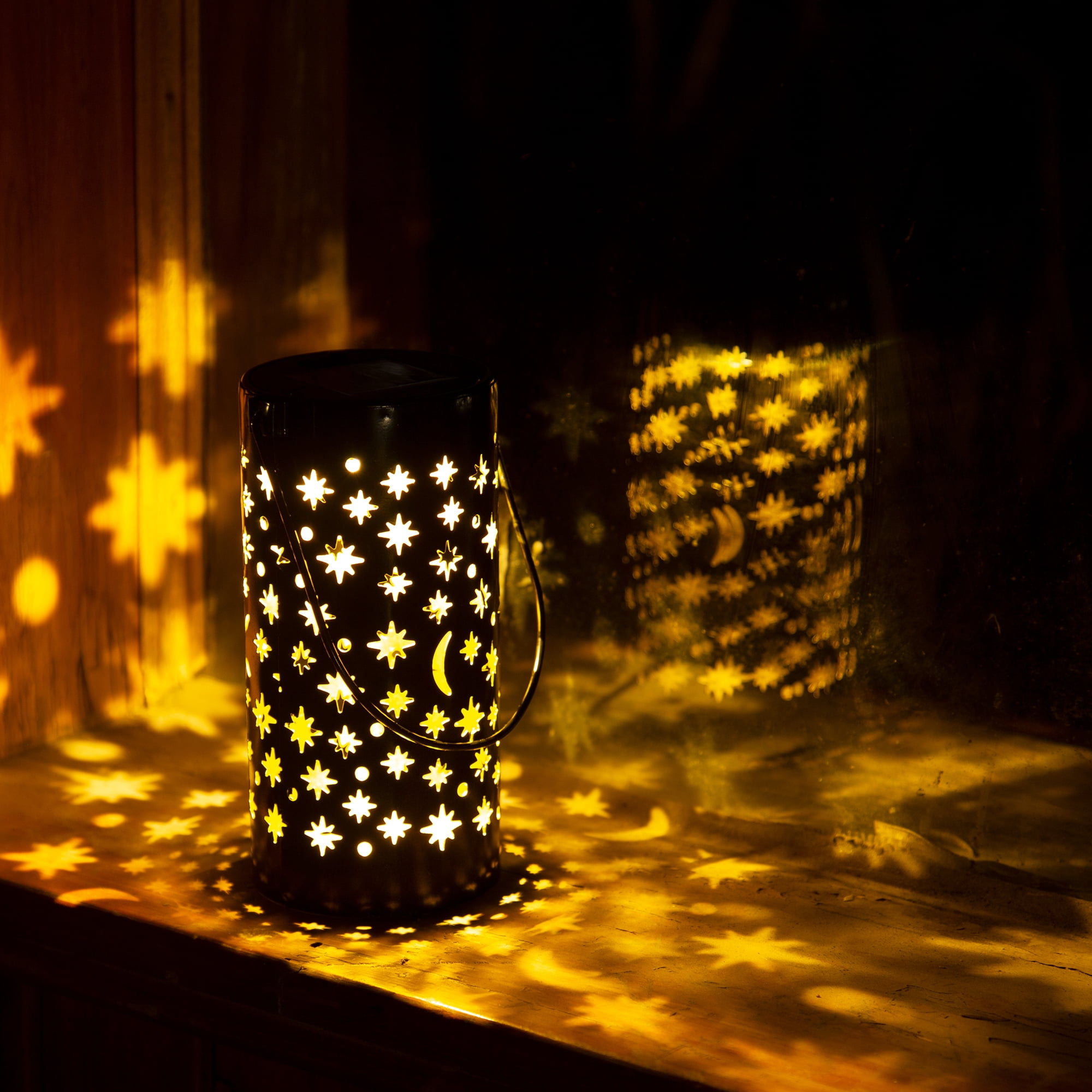 Solpex Solar Pathway Lights, 6 Pack Solar Lanterns Outdoor Solar Lights Decorative Waterproof, Hanging Solar Lights Star Moon Solar Landscape Lights Outdoor for Walkway, Garden, Patio, Lawn, Yard