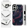 thumbnail image 3 of Compatible with iPhone 11 12 13 mini 14 15 16 Pro Max Plus Wallet Case with Card Holder, PU Leather Kickstand Card Slots Case ( Dark Dragons Pattern, iPhone 13 Pro Max), 3 of 7