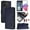 Blue, variant on Flip case for GANGXUN BLU View 5 Wallet Case with Kickstand, Card Slots, RFID Block, Cat Design