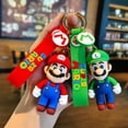 thumbnail image 3 of Llavero De La Serie Super Mary Mario Bros Luigi Toad Yoshi Bowser Figura De Acción Modelo De PVC Decoraciones De Dibujos Animados Muñeca Colgante Juguetes, 3 of 4