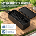 11-in-1 Surge Protector with Cable Management Box, Black, 11.69 x 8.31 ...