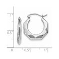 thumbnail image 4 of Primal Gold 14 Karat White Gold Faceted Hoop Earrings, 4 of 4