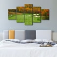 thumbnail image 4 of TISHIRON 5PCS Framed Canvas Wall Art Set,60"x32" North Carolina Mountains Golf Course Canvas Art Decor, 4 of 7