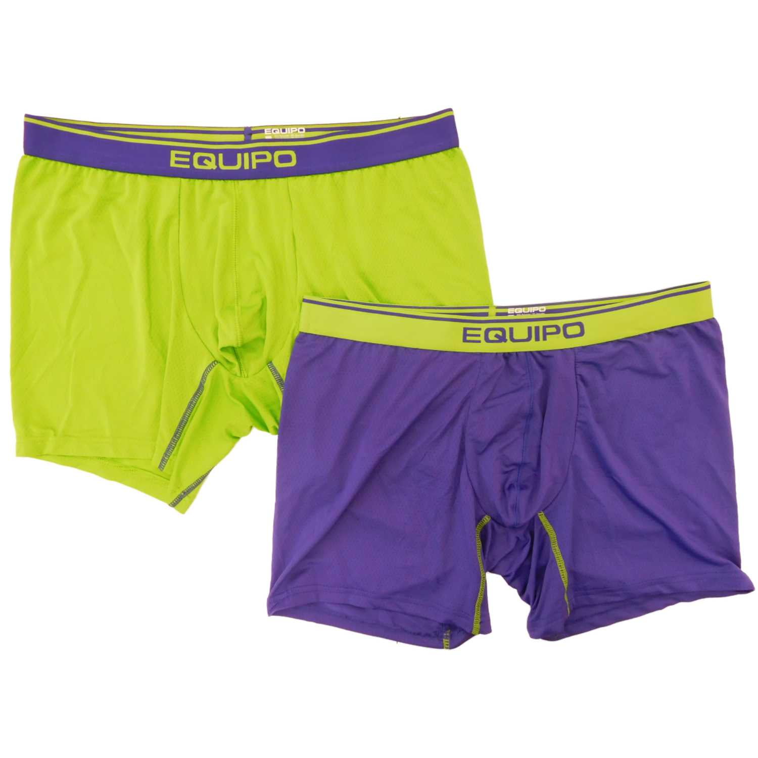 Equipo Equipo Mens 2Pack Purple & Green Boxer Briefs
