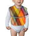 thumbnail image 6 of Bingfone Mess-Proof Baby Bib - Waterproof Bib For Baby Boy Or Girl With Food Catcher Pocket, Unisex-Abstract Watercolors Tartan, 6 of 8